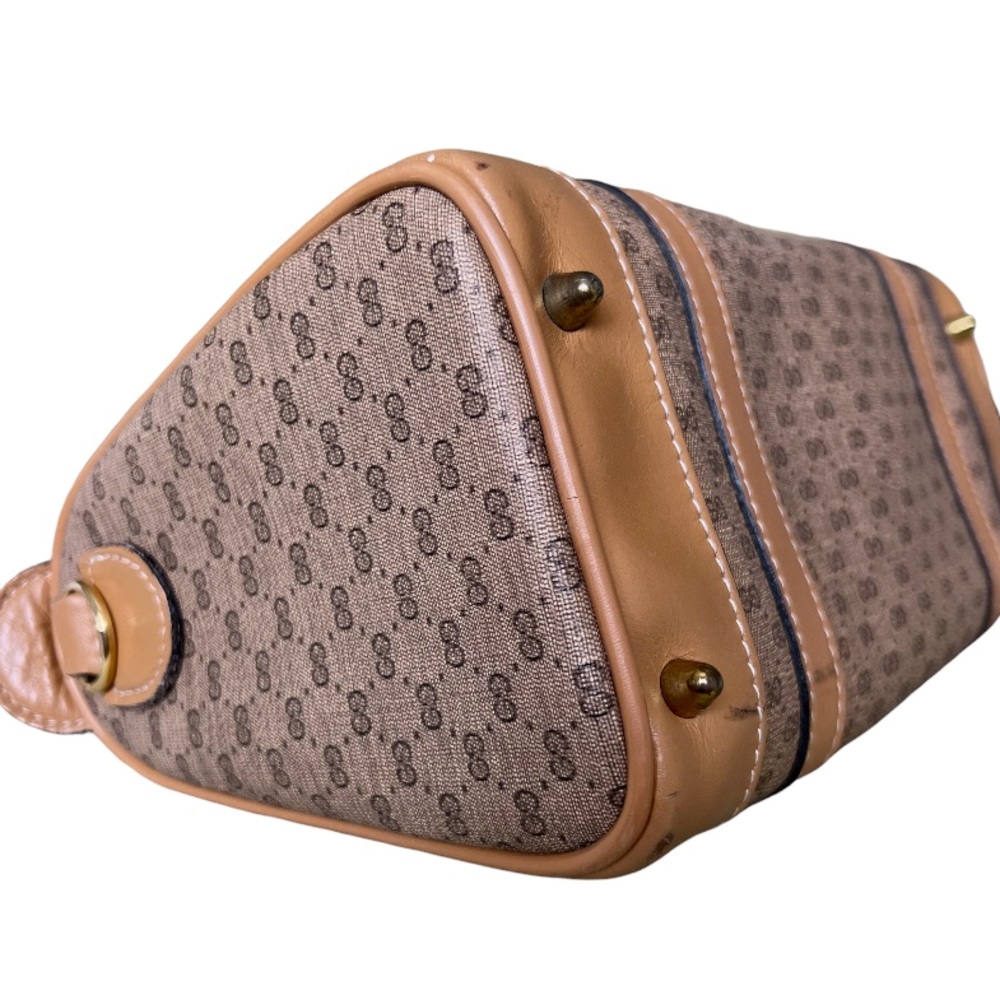 Gucci • Authentic Vintage Micro Monogram GG Leather Boston Bag Handbag - Picture 7 of 11